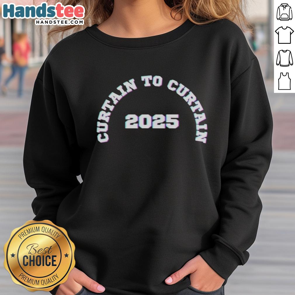 Alt Text: Official Curtain to Curtain CTC 2025 Sweatshirt in vibrant colors, showcasing modern design and comfortable fit.