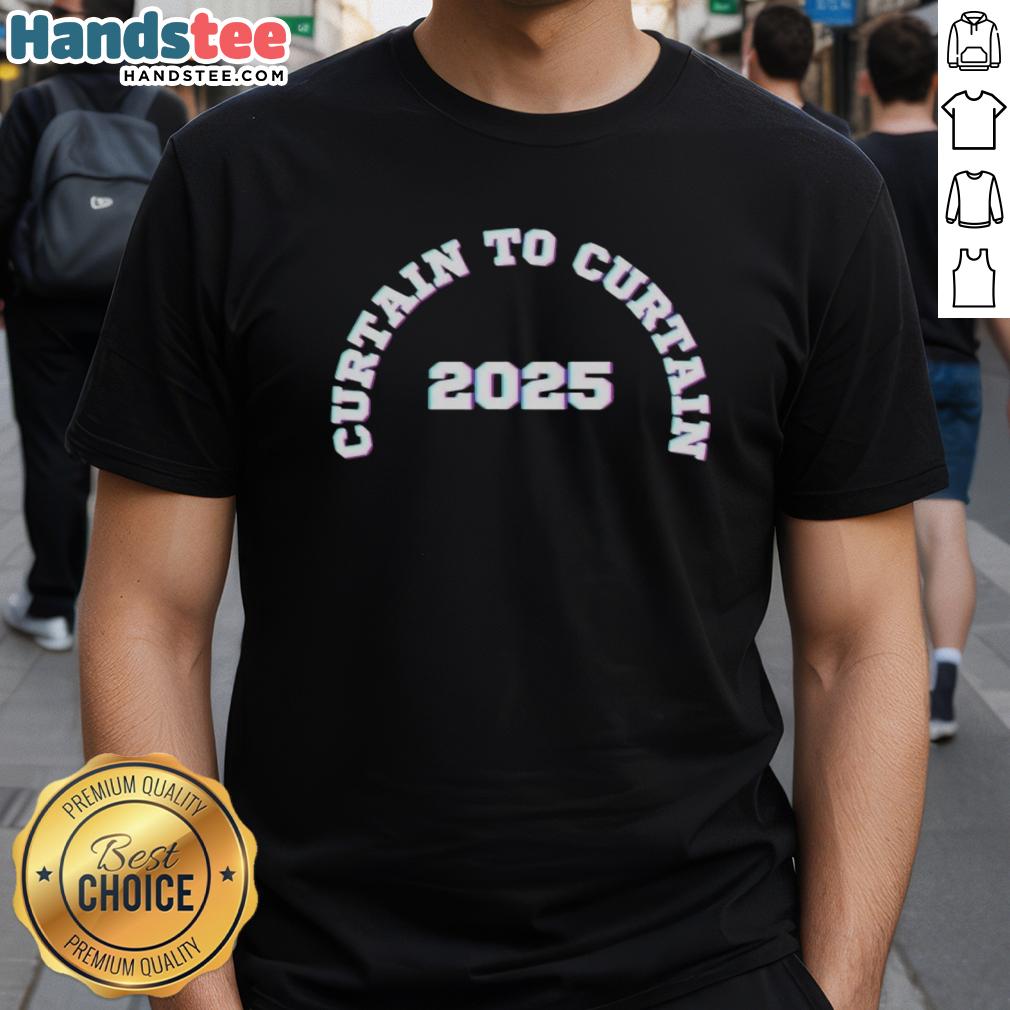 Alt Text: Official Curtain To Curtain CTC 2025 T-Shirt featuring a stylish design for fans of the Curtain To Curtain event.