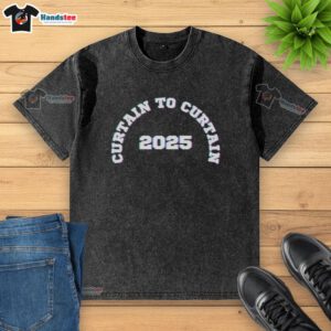 Alt Text: Official Curtain to Curtain CTC 2025 washed t-shirt in vibrant colors, showcasing a trendy casual style for fans.
