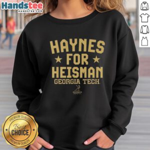 Official Georgia Tech Yellow Jackets Football Haynes King for Heisman sweatshirt featuring team colors and logo.