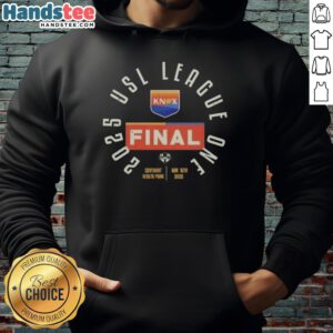Official One Knoxville SC 2025 USL League One Final hoodie featuring team colors and logo, perfect for fans and supporters.