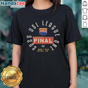 Official One Knoxville SC 2025 USL League One Final ladies tee showcasing team colors and logo on soft fabric.