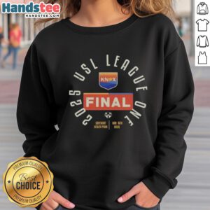 Official One Knoxville SC 2025 USL League One Final sweatshirt showcasing team colors and logo, perfect for fans.