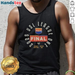 Official One Knoxville SC 2025 USL League One Final tank top featuring team logo and vibrant design for fans.