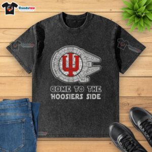 Official Star Wars Indiana Hoosiers side-washed t-shirt featuring vibrant graphics for fans and collectors.