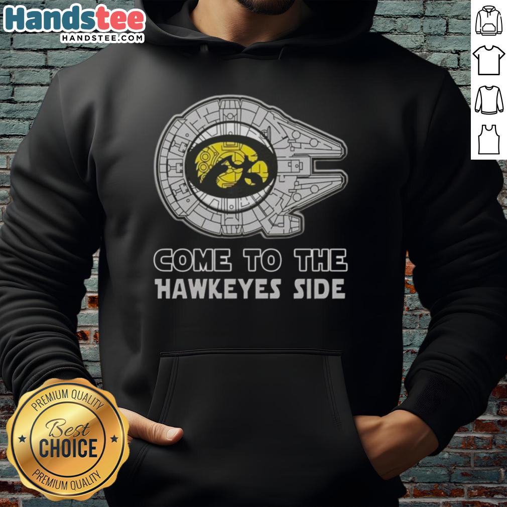 Official Star Wars Come to the Iowa Hawkeyes Side Hoodie featuring a unique design for fans of both franchises.