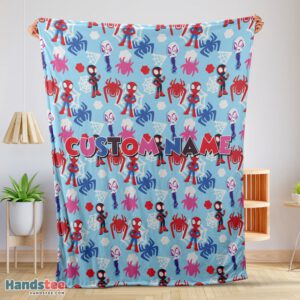 Premium Marvel Superhero Spidey And His Amazing Friends Birthday Cute Blanket Fleece Customized Blanket