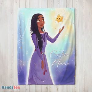 Premium Disney Wish Asha Princess Star Blanket Fleece Customized Blanket