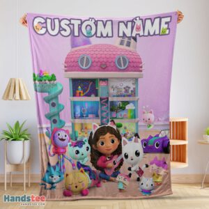 Premium Disney’s Gabby’s Dollhouse With Our Cute Girl Fleece Blanket Customize Blanket