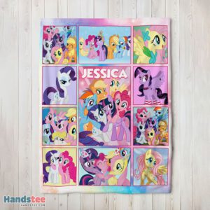 Premium My Little Pony Characters Friendship Is Magic Collage Blanket Fleece Customized Blanket