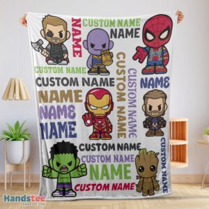 Premium Personalized Marvel Superheroes And Thanos Blanket Fleece Customized Blanket
