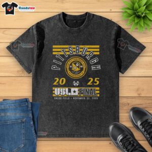 Premium Pittsburgh Riverhounds SC 2025 USL Championship Final washed t-shirt featuring team logo and stylish design.