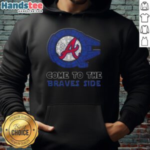 Premium Star Wars Come to the Atlanta Braves Side Hoodie featuring iconic designs for fans and collectors.