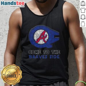 Premium Star Wars Come to the Atlanta Braves Side Tank Top featuring a stylish design perfect for fans and summer wear.