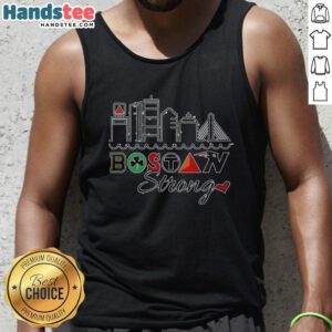 Awesome Boston City Sports Strong Skyline Tank Top featuring a vibrant skyline and sporty design, perfect for fans.