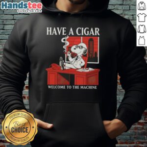 Alt Text: Awesome Peanuts Snoopy hoodie featuring Snoopy with a cigar, perfect for fans of classic comics and stylish comfort.