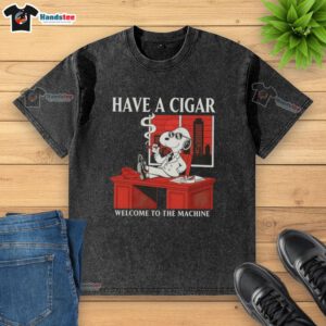 Awesome Peanuts Snoopy Have A Cigar t-shirt featuring a vibrant design, perfect for fans of the classic cartoon.