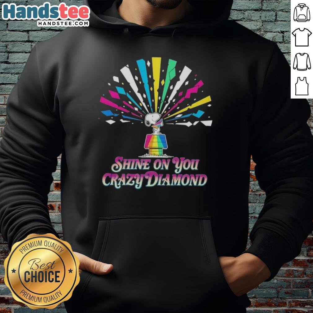 Awesome Peanuts Snoopy Shine On You Crazy Diamond Hoodie featuring colorful designs and a cozy fit for fans.