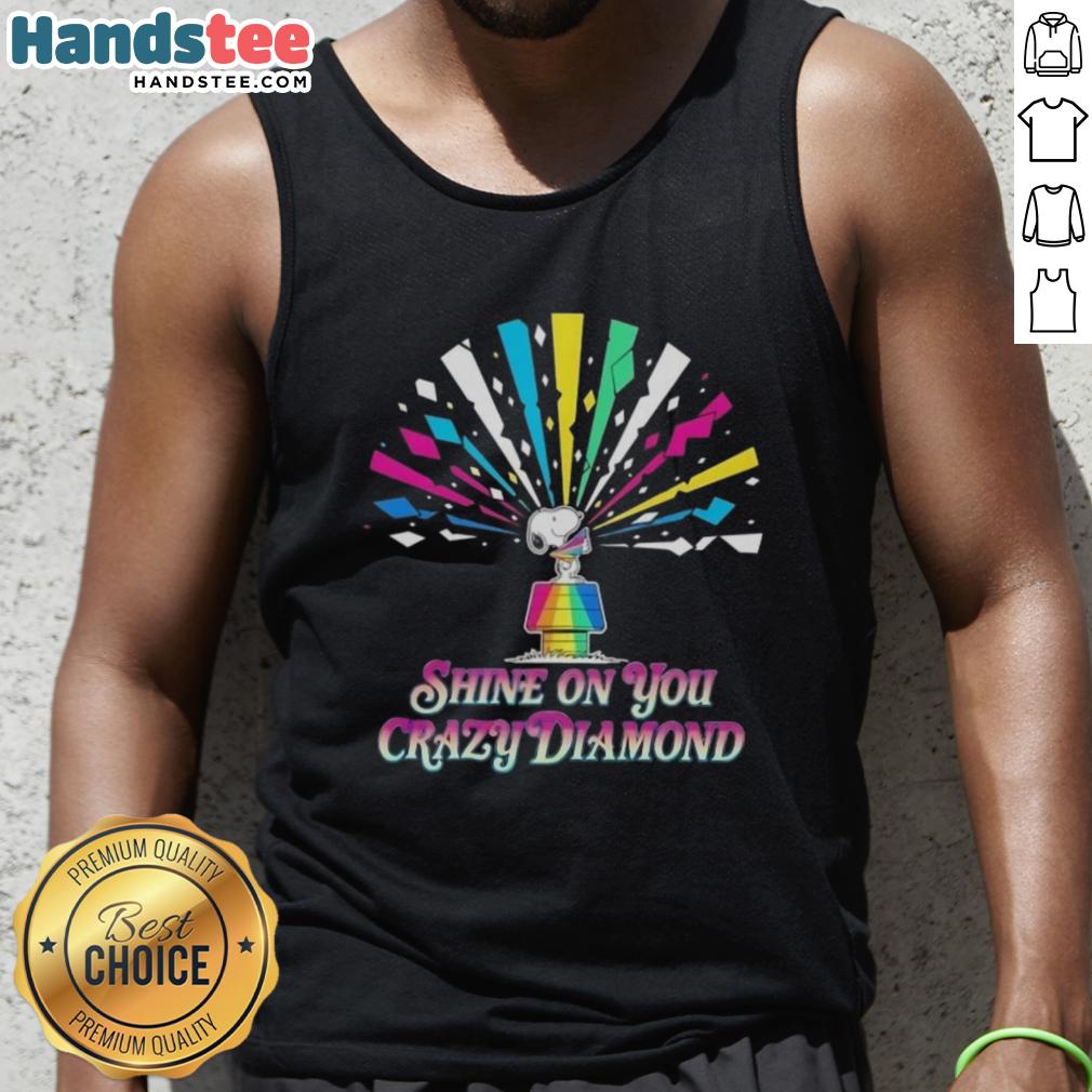 Awesome Peanuts Snoopy Shine On You Crazy Diamond Tank Top featuring Snoopy in a colorful design, perfect for fans.