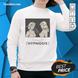 Alt Text: Two girls wearing the 'Power of Hypnosis' sweatshirt, showcasing a stylish and trendy design perfect for casual wear.