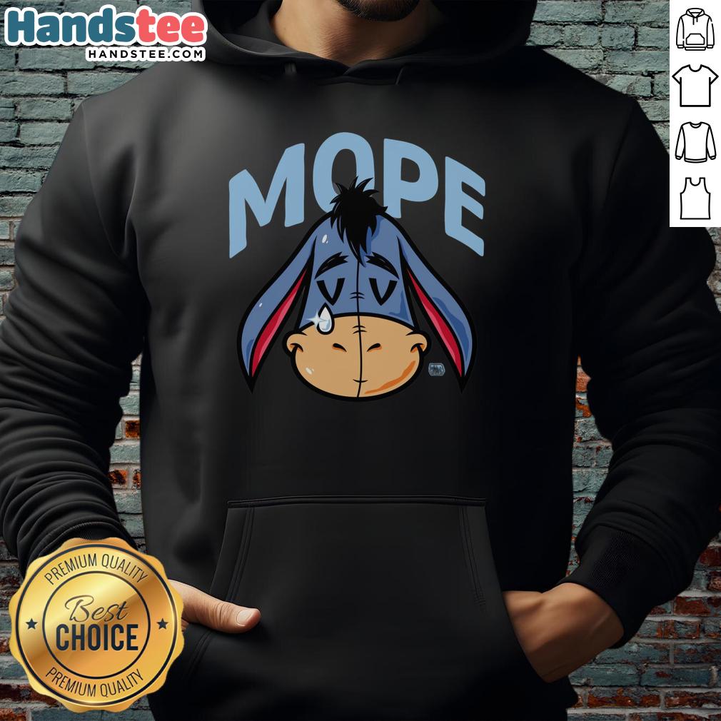 Cute MOPE Winnie the Pooh Eeyore hoodie featuring soft fabric and adorable design for cozy wear.