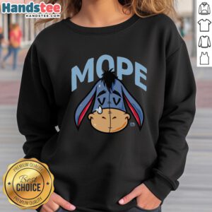 Alt Text: Cute MOPE Winnie the Pooh Eeyore sweatshirt featuring a playful design, perfect for fans of the beloved character.