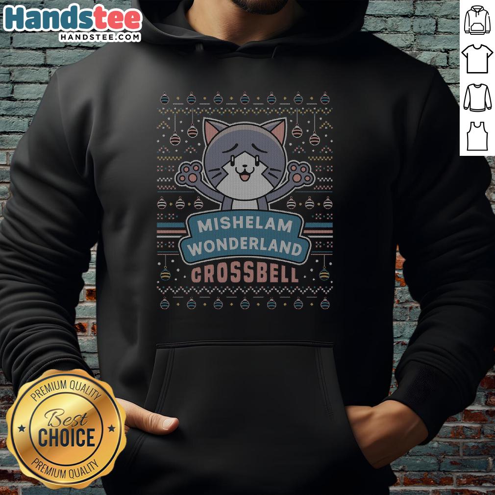 Cute Mishelam Wonderland ugly sweater hoodie with vibrant colors and whimsical design, perfect for cozy winter style.
