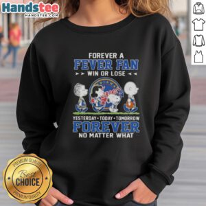 Alt Text: Cute Peanuts Snoopy and Friends Forever sweatshirt for Indiana Fever fans, celebrating win or lose, yesterday, today, tomorrow.