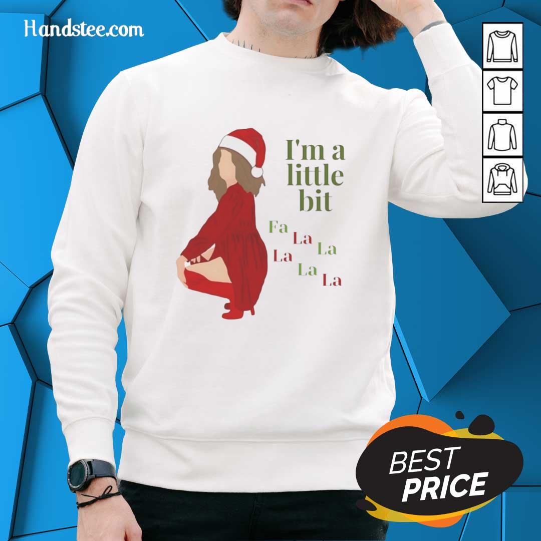 Funny I'm A Little Bit Fa La Christmas Sweatshirt featuring festive design, perfect for holiday gatherings and seasonal cheer.