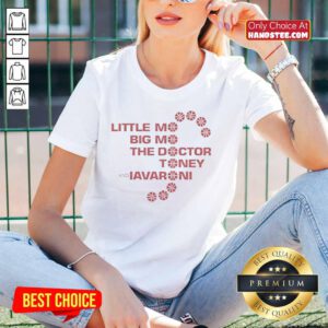 Funny Little Mo Big Mo The Doctor Toney and Iavaroni Ladies Tee featuring a vibrant graphic design and playful style.
