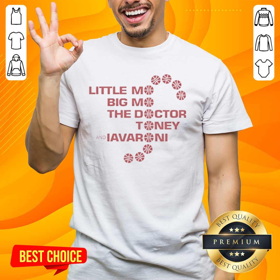 Funny Little Mo Big Mo The Doctor Toney And Iavaroni T-Shirt featuring playful graphics and vibrant colors for fans.