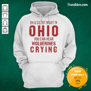 Funny Ohio State Buckeyes hoodie featuring a playful design about Michigan Wolverines fans crying.