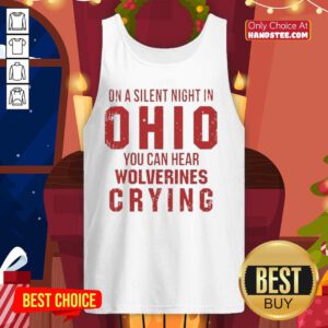 Funny Ohio State Buckeyes tank top featuring Michigan Wolverines crying design, perfect for college football fans.