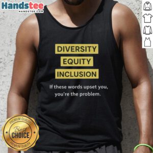 Good Diversity Equity Inclusion DEI tank top featuring bold text, perfect for promoting awareness and social justice.