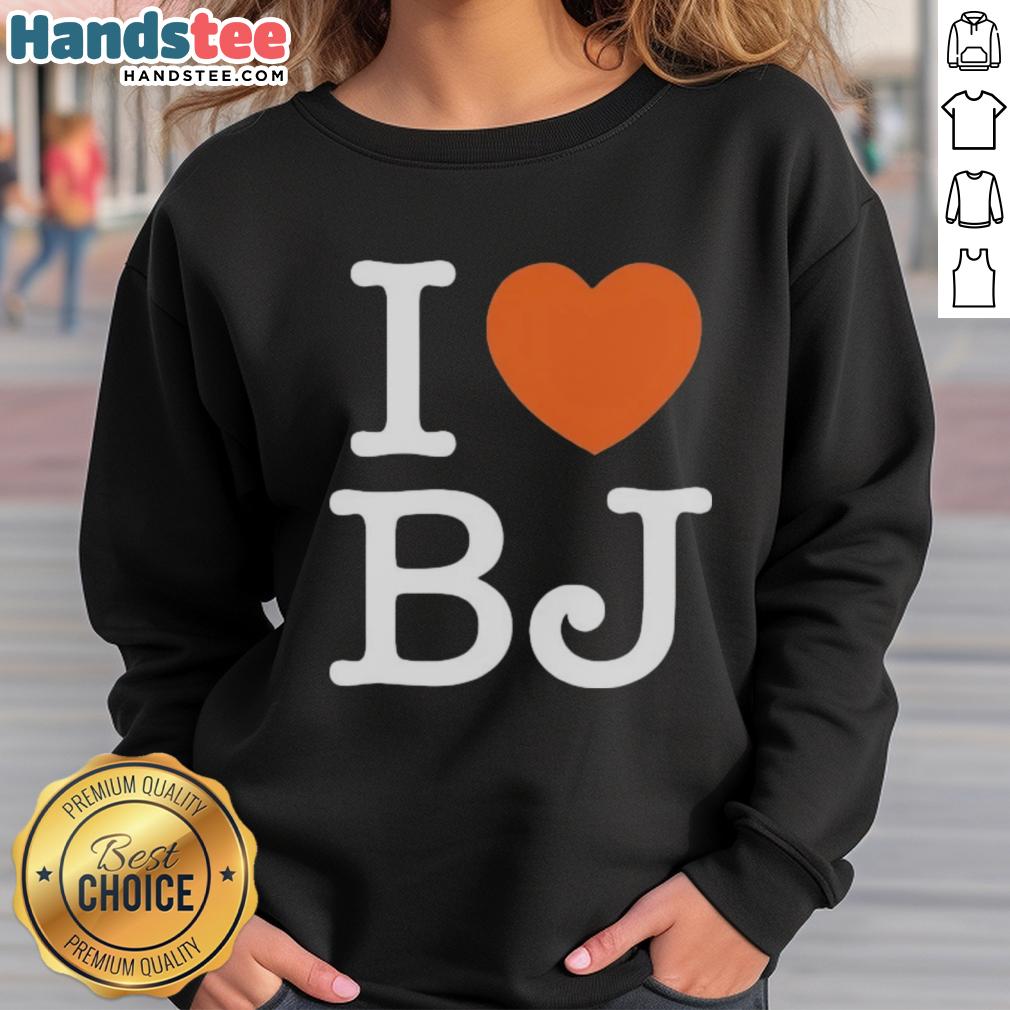 Good I Love BJ Chicago Bears Sweatshirt featuring team colors and logo, perfect for fans supporting the Bears.