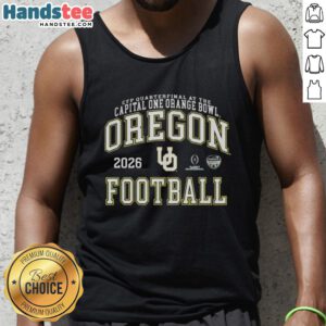 2026 Capital One Orange Bowl: Good Oregon Ducks Football tank top showcasing team spirit and collegiate pride.