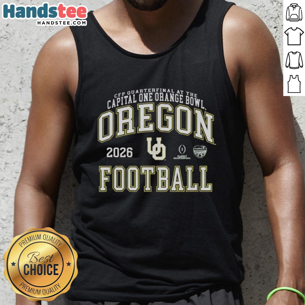 2026 Capital One Orange Bowl: Good Oregon Ducks Football tank top showcasing team spirit and collegiate pride.