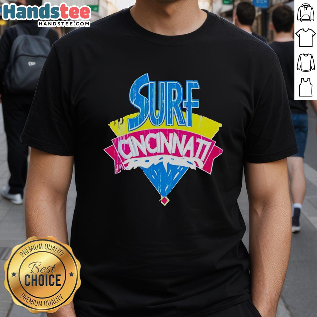 Good Surf Cincinnati T-Shirt featuring a vibrant design and comfortable fit, perfect for surf enthusiasts in Cincinnati.