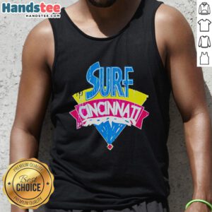Good Surf Cincinnati tank top featuring a vibrant design, perfect for summer beach outings and casual wear.