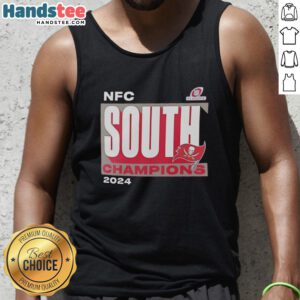Good Tampa Bay Buccaneers NFC South Champions 2024 tank top featuring team colors and logo, perfect for fans.