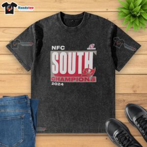 2024 Good Tampa Bay Buccaneers NFC South Champions washed t-shirt featuring team colors and logo for fans.