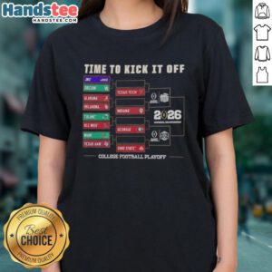 2025-26 College Football Playoff ladies tee, perfect for showing team spirit and enjoying game day festivities.