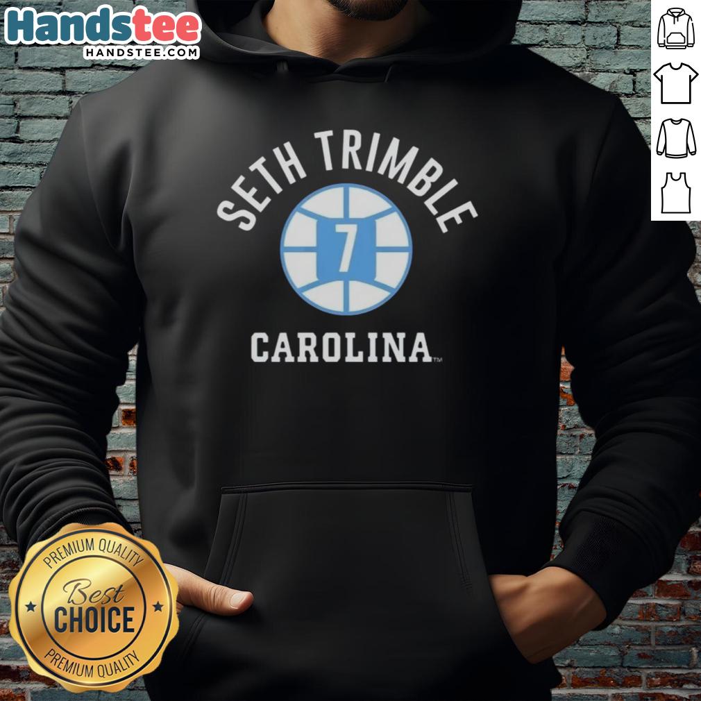 Good UNC Tar Heels basketball hoodie featuring Seth Trimble's name and number 7, perfect for fans and players.