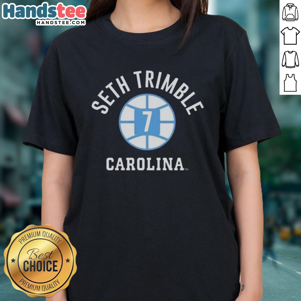 Good UNC Tar Heels basketball ladies tee featuring Seth Trimble's name and number, perfect for fans.