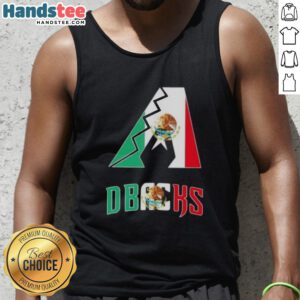Happy Arizona Diamondbacks baseball tank top featuring a vibrant Mexican flag design, perfect for game day style.