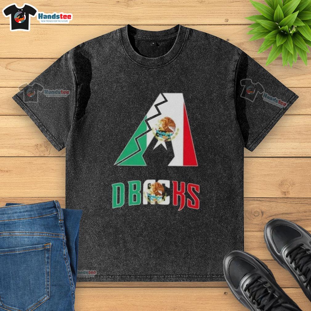 Happy Arizona Diamondbacks baseball shirt featuring a Mexican flag design, perfect for fans celebrating culture and sports.