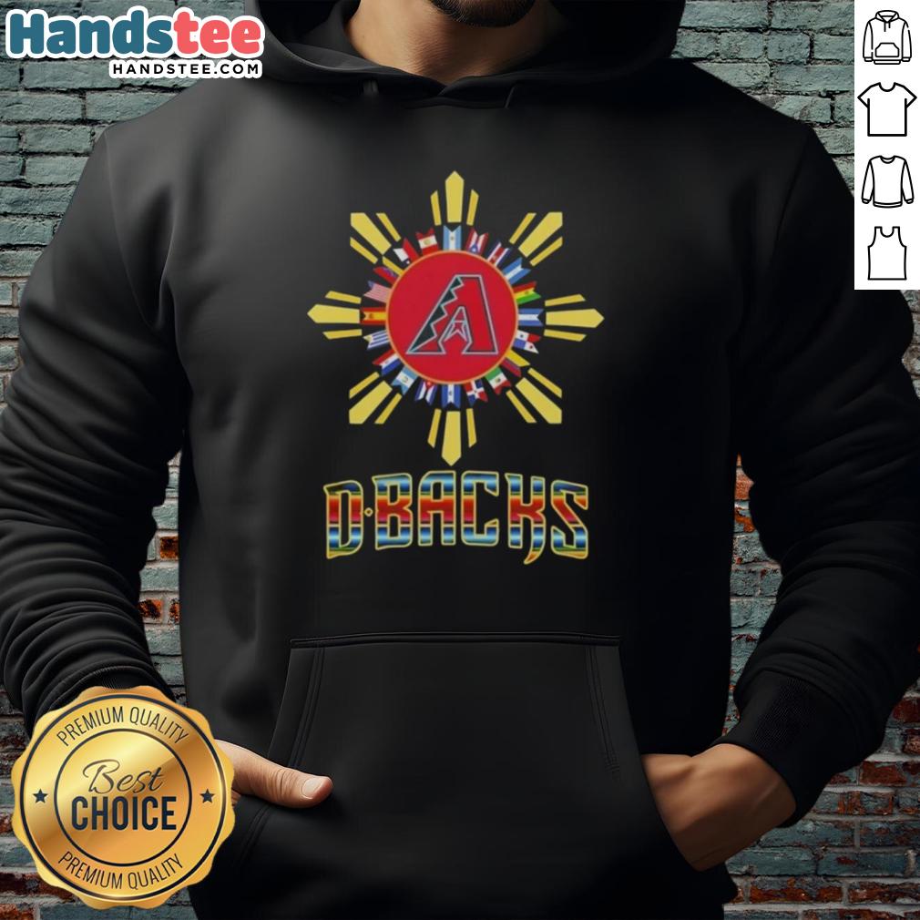 Happy Arizona Diamondbacks X Hispanic hoodie showcasing vibrant colors and team logo, perfect for fans and stylish wear.