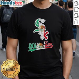 Happy Chicago White Sox baseball t-shirt featuring the Mexican flag design, perfect for fans celebrating both cultures.