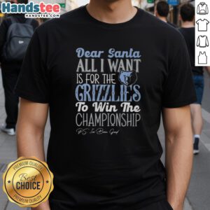 Hot Dear Santa T-shirt featuring Memphis Grizzlies championship wish design, perfect for fans celebrating the season.