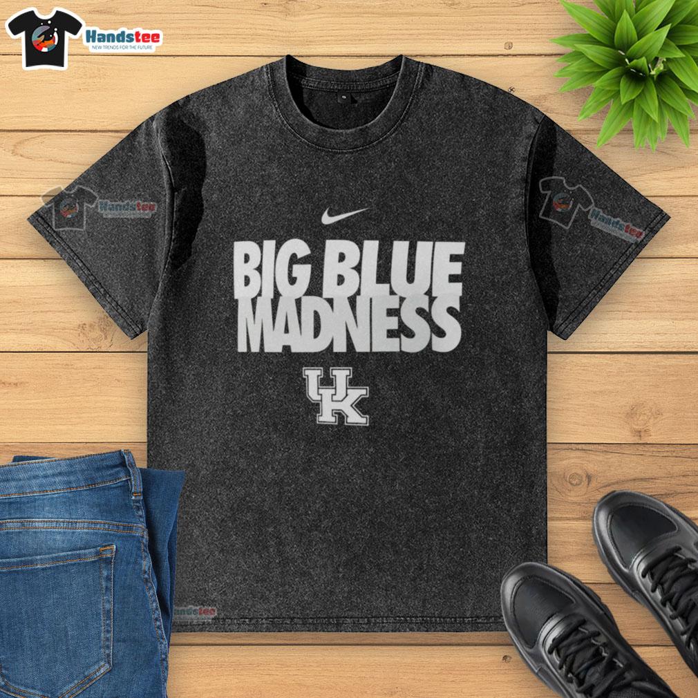 Hot Kentucky Wildcats Basketball Big Blue Madness Nike logo washed t-shirt showcasing team spirit and style.